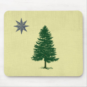 1901 Maine-Flagge - Vintage Art Mousepad