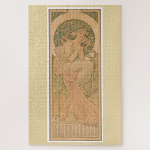 1902 Art Nouveau Calendar by Alphonse Mucha