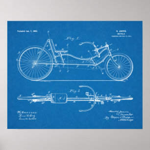 1902 Fahrrad-Recumbent Poster
