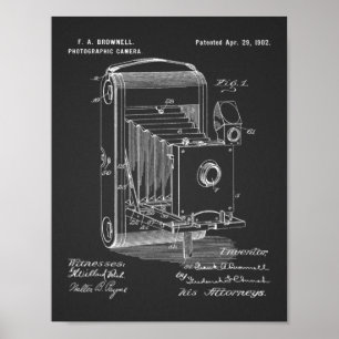1902 Patentzeichnung für Klappkamera Kunst Druck Poster