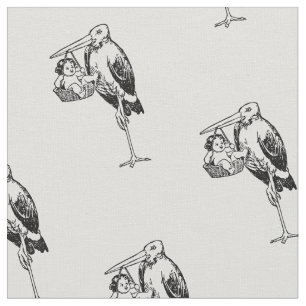 1902 Vintag Stork Baby Ad Stoff