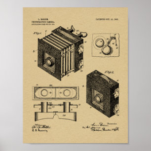 1903 Faltkamera Patent Art Zeichnend Druck Poster