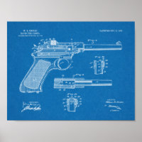 1903 Rapid Fire Gun Patent Art Zeichnend Print