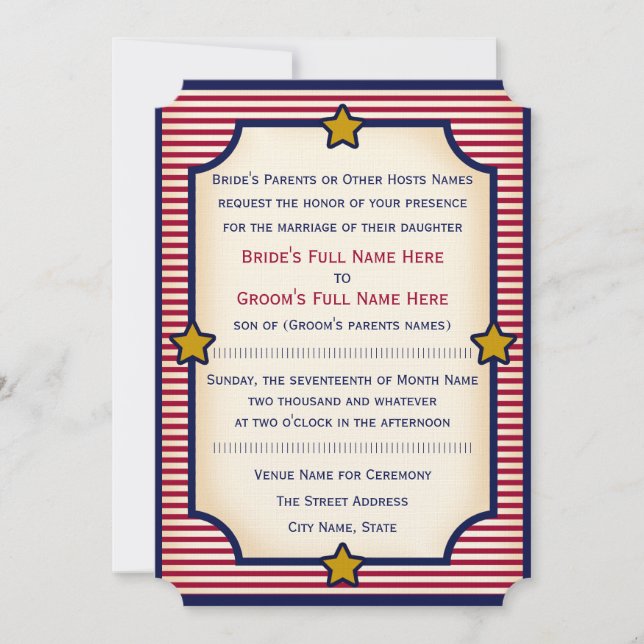 1904 Bully Pulpit (Wedding Collection) Einladung (Vorderseite)