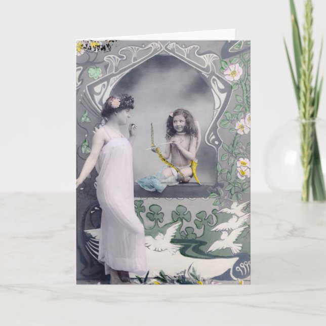 1904 Jugendstil Valentine Karte (Vorderseite)