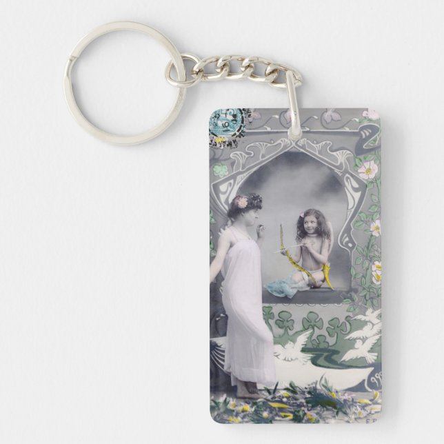 1904 Jugendstil Valentine Schlüsselanhänger (Vorderseite)