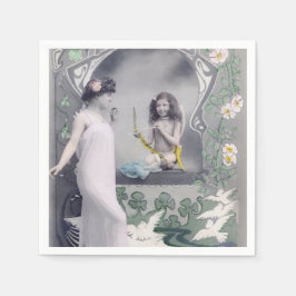 1904 Jugendstil Valentine Serviette