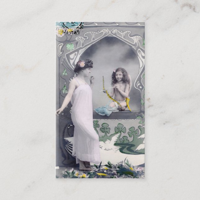 1904 Jugendstil Valentine Visitenkarte (Vorderseite)