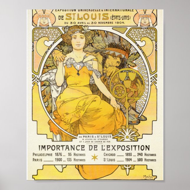 1904 Weltmesse von Alphonse Mucha Poster (Vorne)