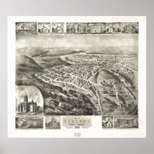 1905 Pastoren, das Augen-Ansicht-panoramische Poster