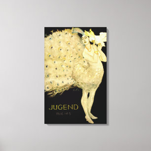 1906 ! ! ! TOILE DE DANSEUR DE PAON DE L'ART