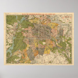 1907 Berliner Verkehrsplan – Deutschlandkarte Poster