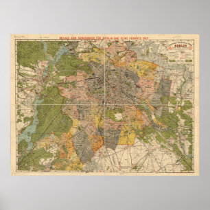 1907 Berliner Verkehrsplan – Deutschlandkarte Poster