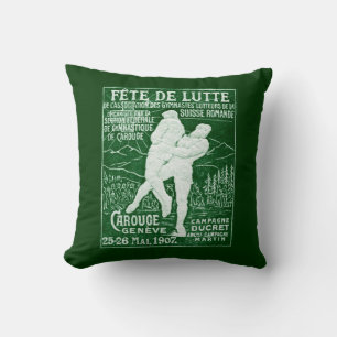 1907 Schweizer Wrestling Kissen