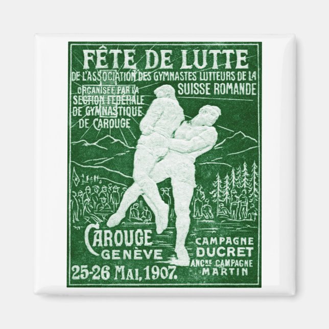 1907 Schweizer Wrestling Magnet (Vorne)