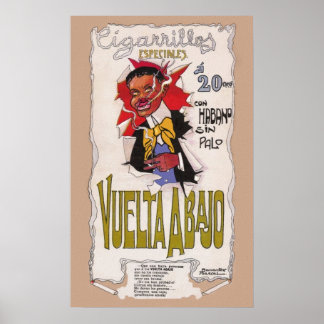 1907 Vintage Vuelta Abajo Zigarettenwerbung Poster