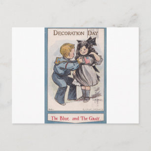 1908 Decoration Day Postkarte, The Blue and the Gr Postkarte
