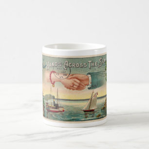 1908 Postkarte 'HÄNDE ÜBER DAS MEER' Kaffeetasse