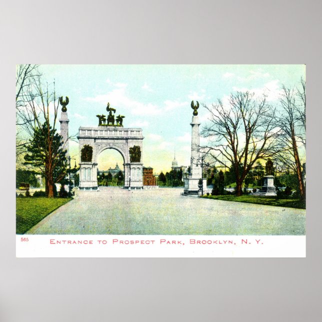 1908 Vintag Prospect Park, Brooklyn, NY Poster (Vorne)