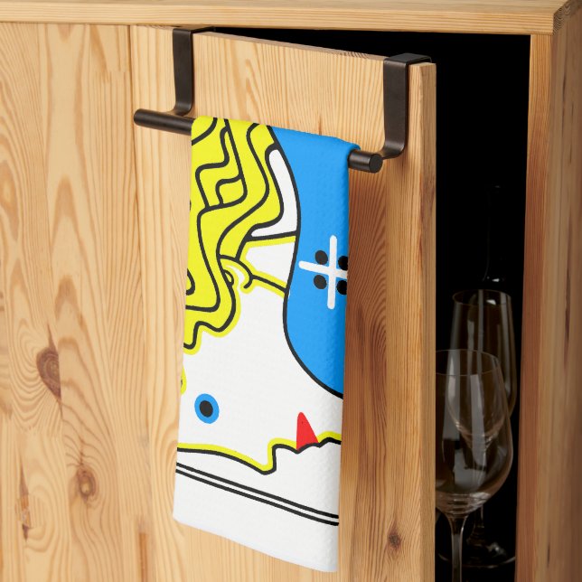 1908 Wiener Jugendstil-Messe Maiden Geschirrtuch (Drittel gefaltet)