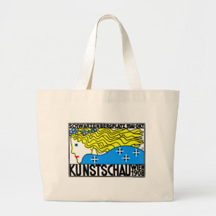 1908 Wiener Jugendstil-Messe Maiden Jumbo Stoffbeutel