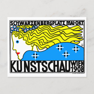 1908 Wiener Jugendstil-Messe Maiden Postkarte