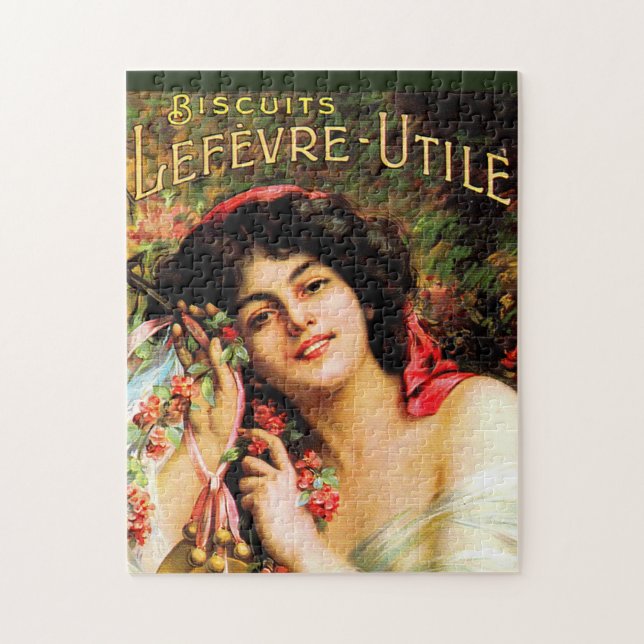 1909 hübsche Dame Biscuits Lefevre-Utile (Vertikal)