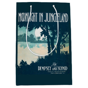 1909 Mondlicht in Jungleland Notendruck Mittlere Geschenktüte