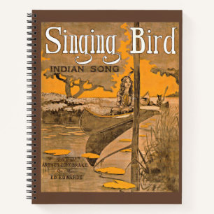 1909 Singing Bird Notendruck Notizbuch