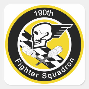 190. Kampfskalon Quadratischer Aufkleber