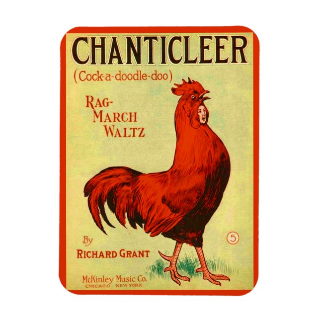 1910 Chanticle Notendruck Magnet (Vertikal)