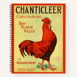 1910 Chanticle Notendruck Notizbuch