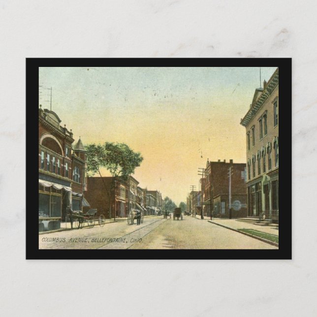 1910 Columbus Avenue, Bellefontaine, Ohio Postkarte (Vorderseite)