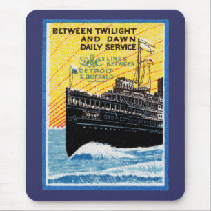 1910 Dampfschiff von Detroit nach Buffalo Mousepad