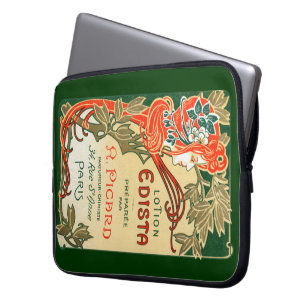 1910 französisches Jugendstil-Label Laptopschutzhülle