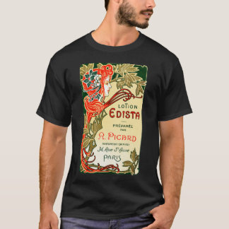 1910 französisches Jugendstil-Label T-Shirt