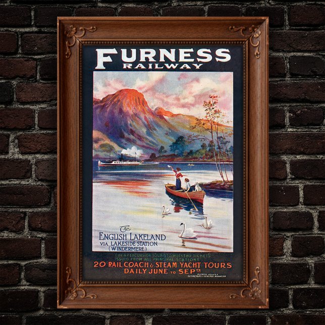 1910 Furness Railway English Lakes Travel Poster (Von Creator hochgeladen)