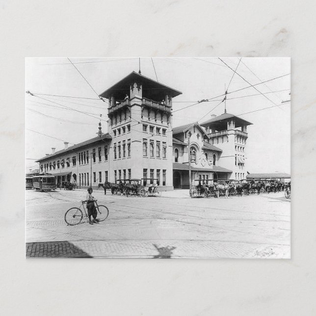 1910 Gewerkschaft Station Charleston SC Postcard Postkarte (Vorderseite)