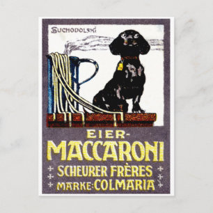 1910 Maccaroni Plakat Postkarte