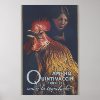 1910 Ronchèse Ampho Vaccin Französisches Plakat