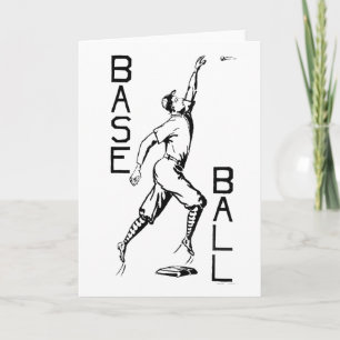 1910 Vintage Darstellung des Baseball Art Sports Karte