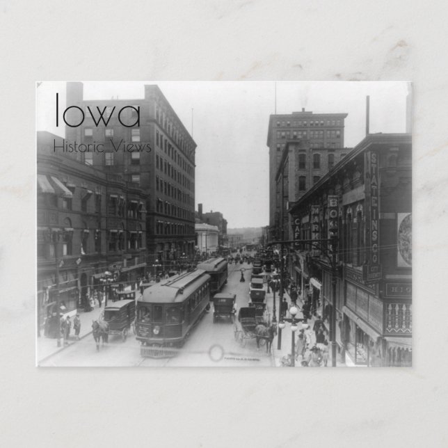 1910 Vue de la carte postale du centre-ville de De (Devant)