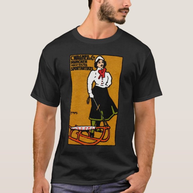 1911 sportliche Waren-Plakat T-Shirt (Vorderseite)