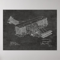 1911 Vintage Flugzeugpatentkunst Zeichnend Druck