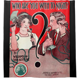 1911 Wer bist du mit Tonight-Cover Duschvorhang