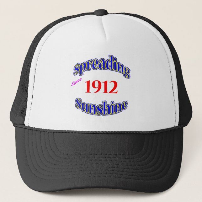 1912 ausgebreiteter Sonnenschein Truckerkappe (Vorderseite)