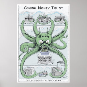 1912 bundesstaatlicher politischer Cartoon der Poster