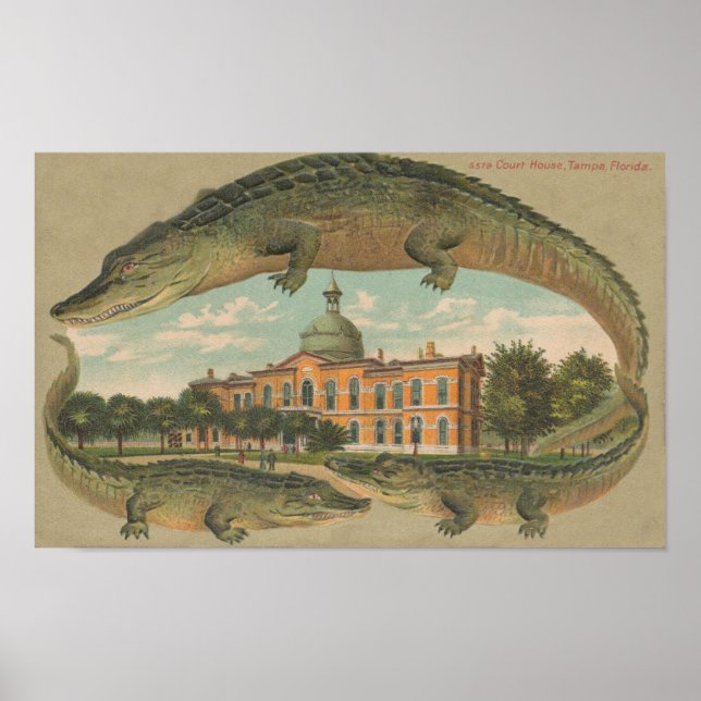 1912 Courthouse Tampa, Florida Poster (Vorne)