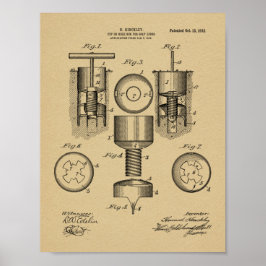 1912 Golf Cup Loch Design Patent Art Print Poster