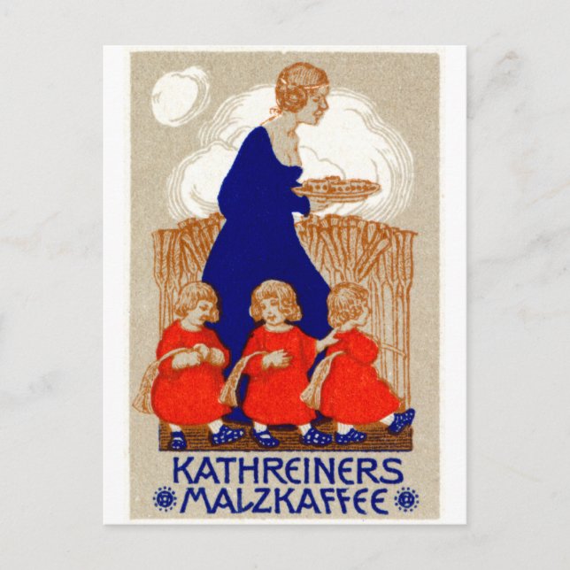 1912 Kaffeeposter Postkarte (Vorderseite)